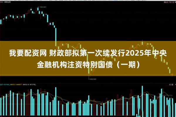 我要配资网 财政部拟第一次续发行2025年中央金融机构注资特别国债（一期）