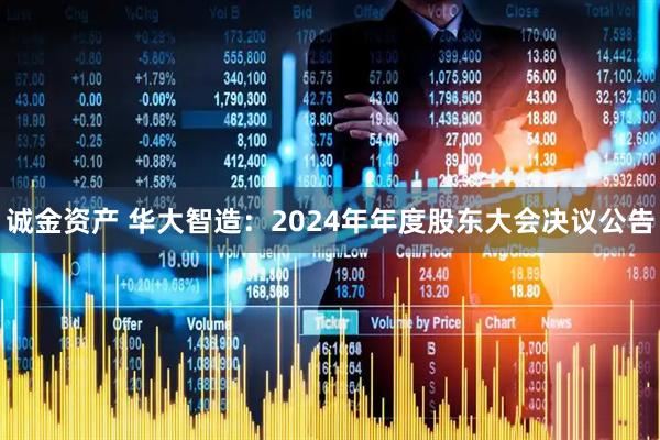 诚金资产 华大智造：2024年年度股东大会决议公告